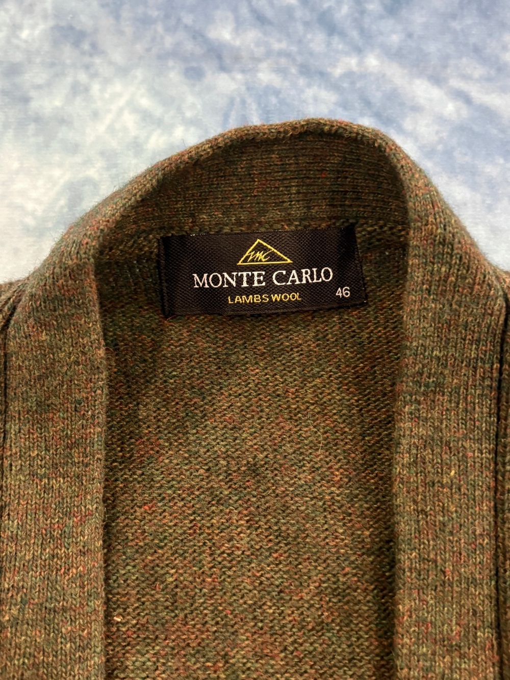 Monte Carlo Plaid Button Up Sweater Vest Size XXXL Men’s Vintage Lamb’s Wool - Picture 3 of 5